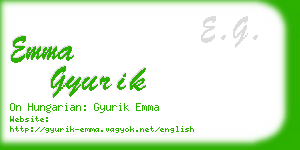 emma gyurik business card